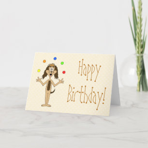Jongleren Cartoon. Birthday. Kaart
