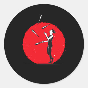 jongleren jongleren kunstenaar jongleur ronde sticker
