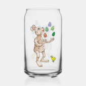 jongleren paashaas blikvorm glas (Achterkant)