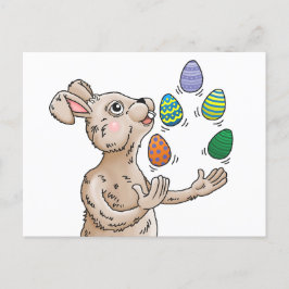 jongleren paashaas feestdagenkaart