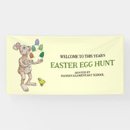 jongleren paashaas spandoek