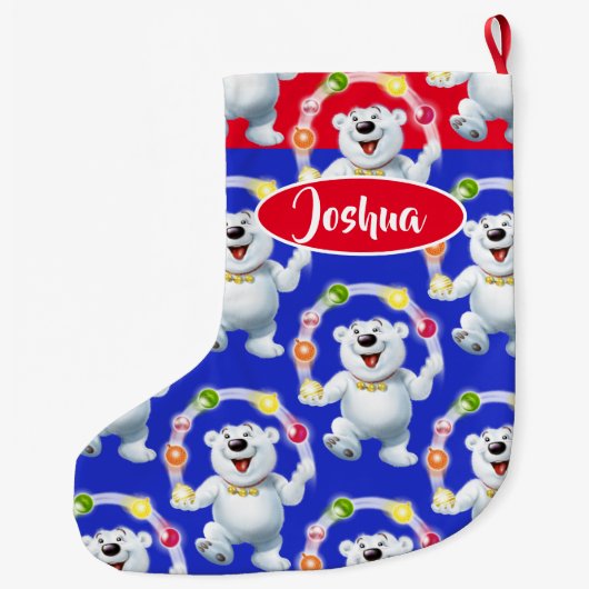Jongleren Polar Beer custom boys kerstkous Grote Kerstsok (Achterkant)