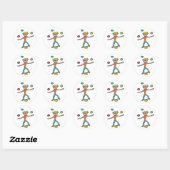 jongleren ronde sticker (Vel)