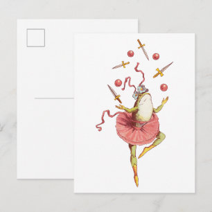 Jonglerende kikker briefkaart