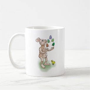 Jonglerende Paashaas Koffiemok