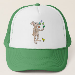 Jonglerende Paashaas Trucker Pet