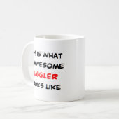jongleur, geweldige koffiemok (Voorkant links)