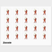 Jongleur Vierkante Sticker (Vel)