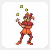 Jongleur Vierkante Sticker (Voorkant)