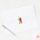 Jongleur Vierkante Sticker
