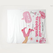 Jongste Disco Rodeo Bachelorette Feest Wandkleed (Voorkant (horizontaal))