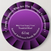 Jongste Grootouders Familie Reunion Awards Ronde Button 6,0 Cm (Voorkant)