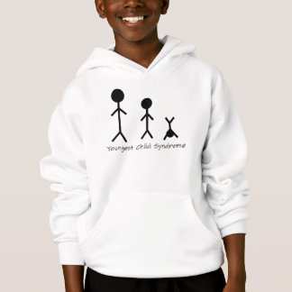 Jongste kindersyndroom grappige hoodie