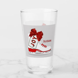 Jongste Schaatsen voor kerstmis Pint Soda Glasware Glas