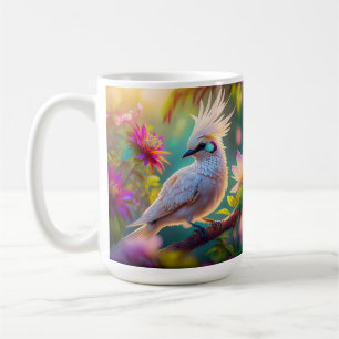 Jongvolwassen Kuifbloesem Veer Duif Fantasie Vogel Koffiemok