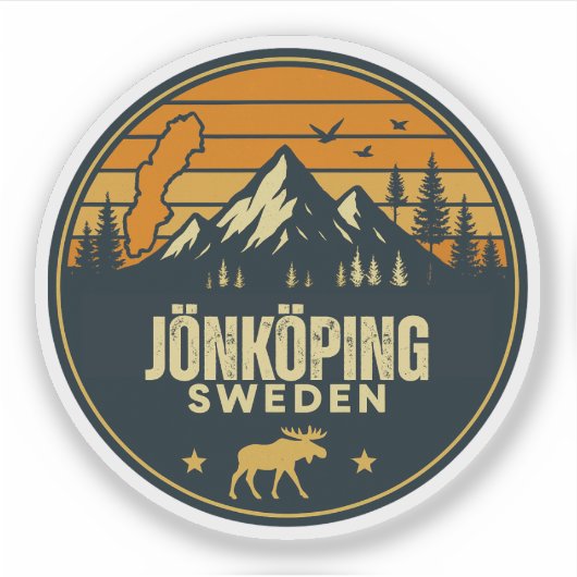 Jönköping, Zweden Sverige Sticker (Voorkant)