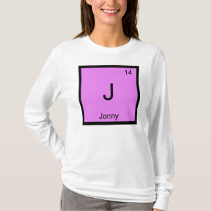 Jonny Naam Chemie Element Periodiek Systeem T-shirt