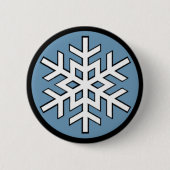 Jonny Snow Snowflake Ronde Button 5,7 Cm (Voorkant)