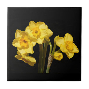 Jonquil Flowers Ceramic Tile Tegeltje