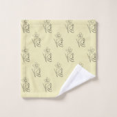 Jonquille de mars personnalisée Fleur de naissance (Gant de toilette)
