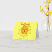 Jonquille ensoleillée - carte de note (blanc) (Fleur jaune)