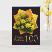 Jonquilles - 100th carte de félicitations (Fleur jaune)