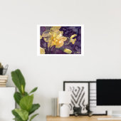 Jonquilles au Clair de Lune - Affiche Imprimée Aqu (Bureau à domicile)
