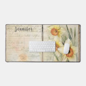 Jonquilles d'aspect vintage et script. Nom modifia (Clavier et souris)