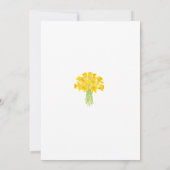 jonquilles jaunes bouquet fleur Carte de fête des  (Dos)