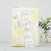 Jonquilles vintages papeterie personnalisée (Debout devant)