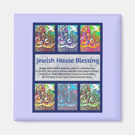 Joods Huis Zegen Stad Jeruzalem Magneet (Voorkant)