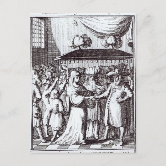 Joods huwelijk briefkaart (Voorkant)