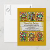 Joods huwelijksgebed Golden Hamsa Briefkaart (Voorkant / Achterkant)