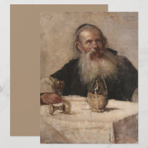 Joods Man Drink Wijn (door Olga Boznanska) Kaart