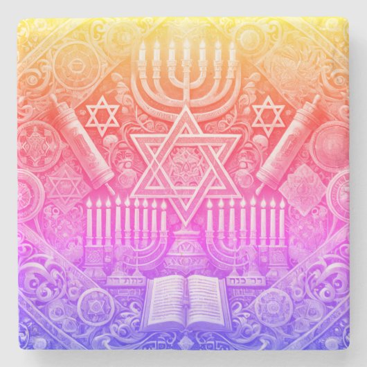 joods marmeren onderzetter (Voorkant)