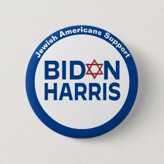 joodse Amerikanen steunen Biden Harris Ronde Button 5,7 Cm
