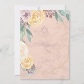 Joodse Baby die Geometrische Floral heet Elegant R Kaart (Achterkant)