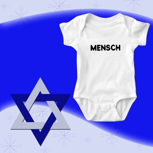 Joodse Baby Jongen Gift, Jiddisch MENSCH Romper