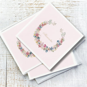 Joodse Baby  Veldbloemen Gouden Kleur Servet