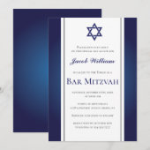 Joodse bar mitswa gepersonaliseerde uitnodiging (Voorkant / Achterkant)