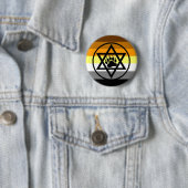 Joodse Beer Pride Flag Ronde Button 5,7 Cm (In situ)