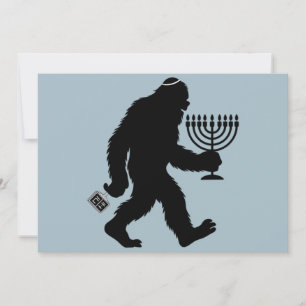 Joodse Bigfoot Hanukkah Chanukah Humor Grappig  Feestdagenkaart