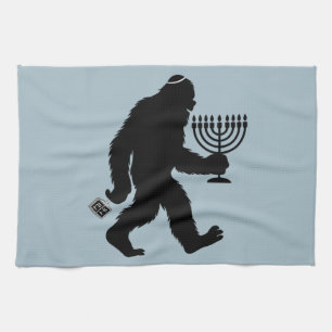 Joodse Bigfoot Hanukkah Chanukah Humor Hilarisch Theedoek