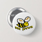 Joodse bij ronde button 5,7 cm (Voorkant /achterkant)
