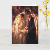 Joodse bruiloft -  kunst door aanhangers kaart (Gele Bloem)