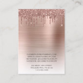 Joodse display Roos Gold Glitter Visitekaartje (Achterkant)