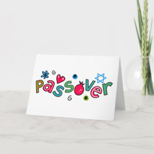 Joodse Festival van Passover Text Greeting Kaart