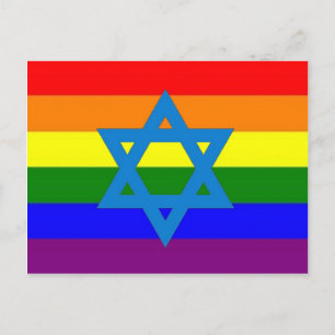 Joodse Gay Pride Flag Briefkaart