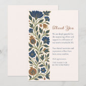 Joodse geïnspireerde bloemensympathie Shiva-begraf Bedankkaart (Voorkant / Achterkant)