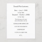 joodse herdenkingskaart (Achterkant)